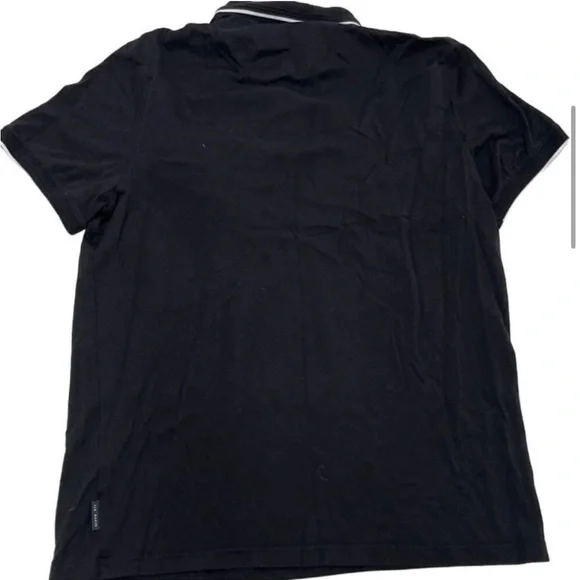 Ted Baker Shirt Mens 4 Large Black Collared Tortila Tipped Pocket Polo Top - Picture 3 of 3